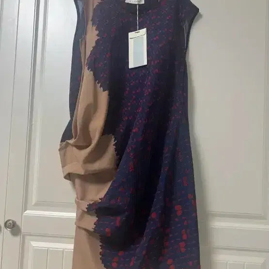 [BUNJANG] Missa Drape Asymmetrical Long Dress / 정품 미샤 바스락 시원한 드레이프 언발 롱원피스 미착용