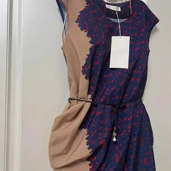 [BUNJANG] Missa Drape Asymmetrical Long Dress / 정품 미샤 바스락 시원한 드레이프 언발 롱원피스 미착용