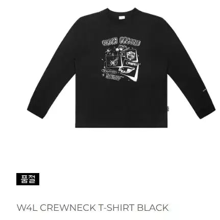 [BUNJANG] PLAVE W4L Crew Neck T-shirt Black M / 플레이브 W4L 크루넥 티셔츠 블랙 M