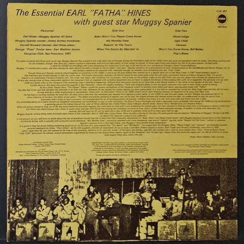 [BUNJANG] Earl Hines The Essential Earl Hines Vinyl LP / LP 얼하인즈 - The Essential Earl Hines (수입반)