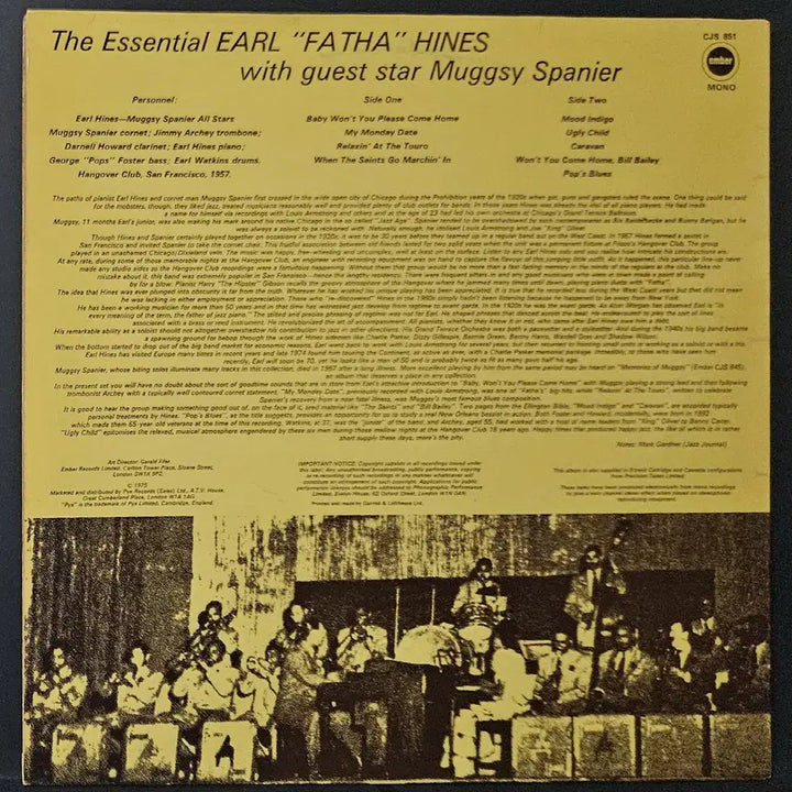 [BUNJANG] Earl Hines The Essential Earl Hines Vinyl LP / LP 얼하인즈 - The Essential Earl Hines (수입반)