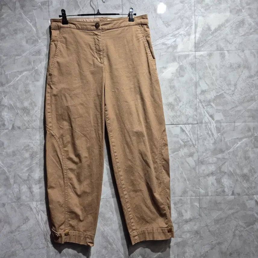 [BUNJANG] Mine Beige Cotton Wide Pants / 마인 베이지색 면 와이드 팬츠