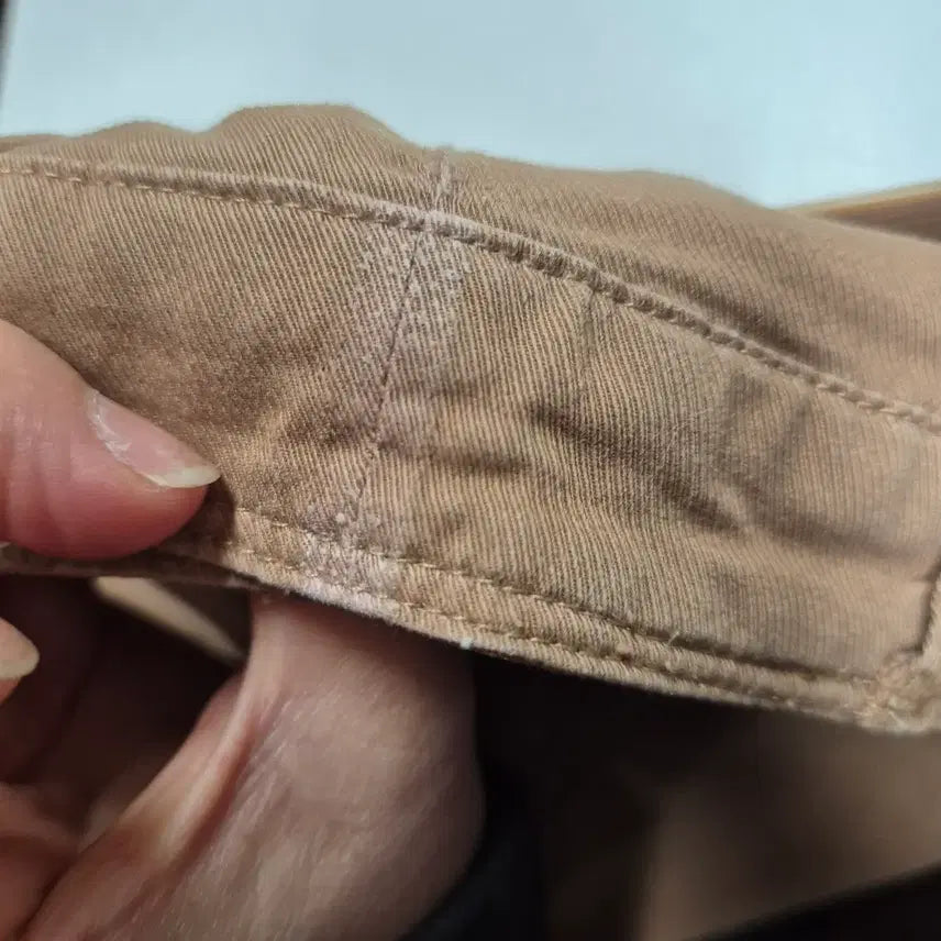 [BUNJANG] Mine Beige Cotton Wide Pants / 마인 베이지색 면 와이드 팬츠