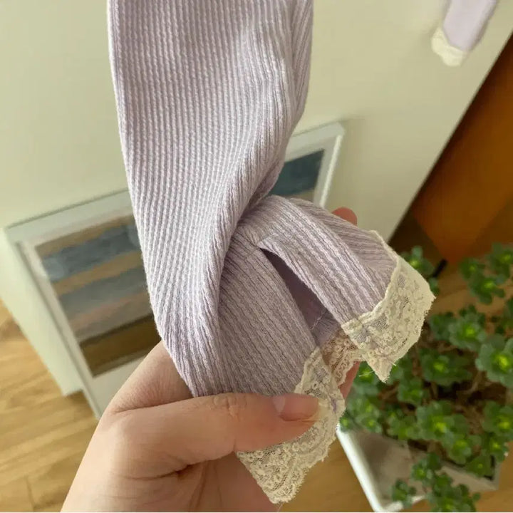 [BUNJANG] Lace Cardigan Lavender/Ivory / 레이스 가디건 라벤더 아이보리