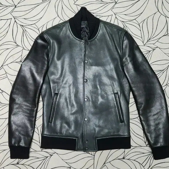 [BUNJANG] SYSTEM Homme Lambskin Bomber Jacket / SYSTEM 시스템옴므 스타디움 램스킨 봄버자켓 100
