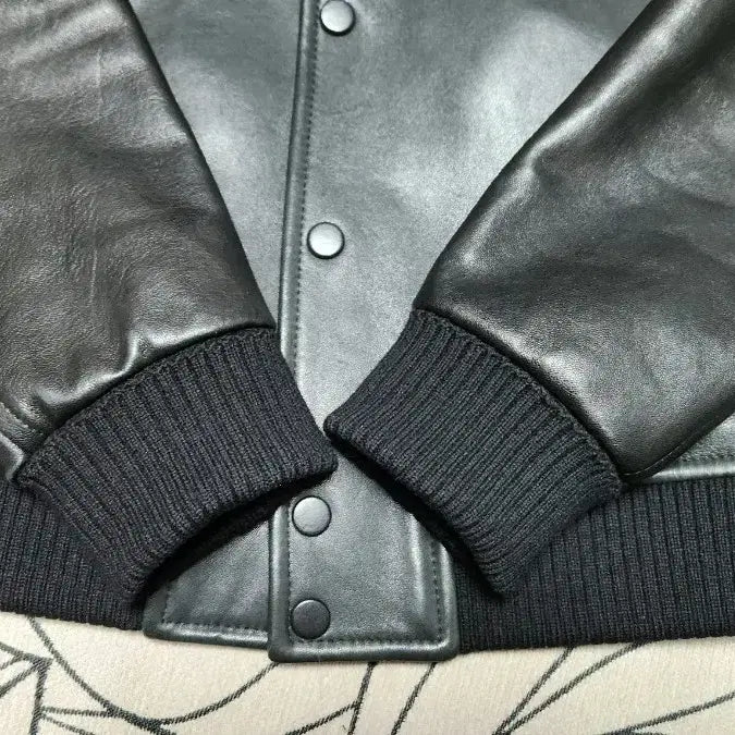 [BUNJANG] SYSTEM Homme Lambskin Bomber Jacket / SYSTEM 시스템옴므 스타디움 램스킨 봄버자켓 100
