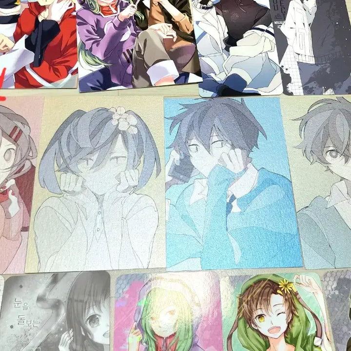 [BUNJANG] Kagerou Project Non-Official Postcard Card Text Sticker Bundle Set / 카게프로 카게로우프로젝트 비공굿 엽서 카드텍 스티커 일괄