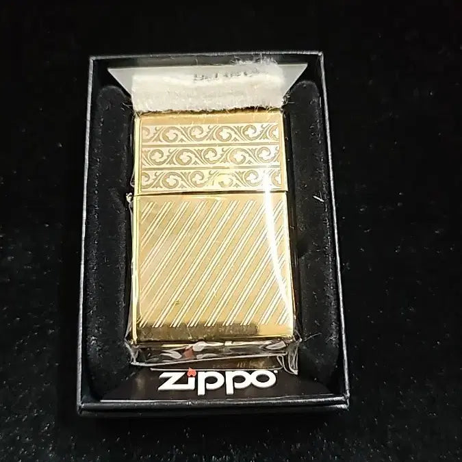 [BUNJANG] Zippo Lighter Gold Striped Design / 1999년 zippo 지포 라이터 금색 줄무늬 디자인