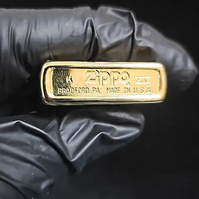 [BUNJANG] Zippo Lighter Gold Striped Design / 1999년 zippo 지포 라이터 금색 줄무늬 디자인