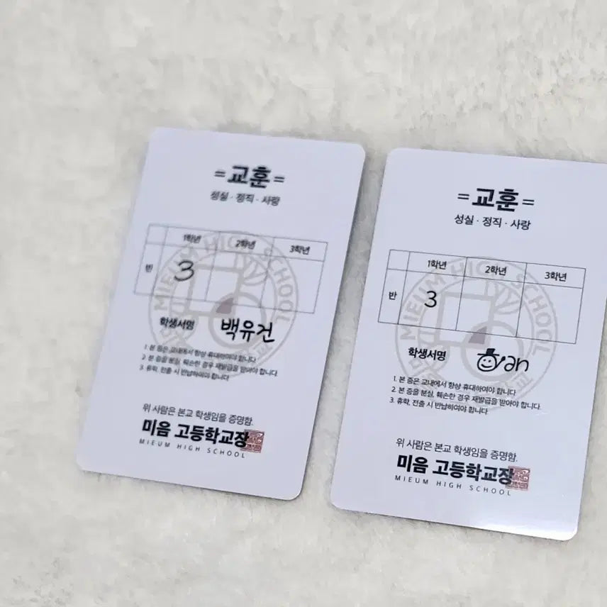 [BUNJANG] Merry Marbling Ian Yugyeom Student ID Set / 메리마블링 텀블벅 이안 유건 학생증 세트