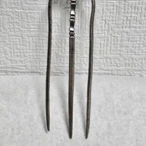 [BUNJANG] Antique Korean Silver Cloisonne Hairpin Set / 옛날 순은 칠보 뒷꽂이 쌍뒷꽂이 화문비녀 은비녀 목단꽃 비녀