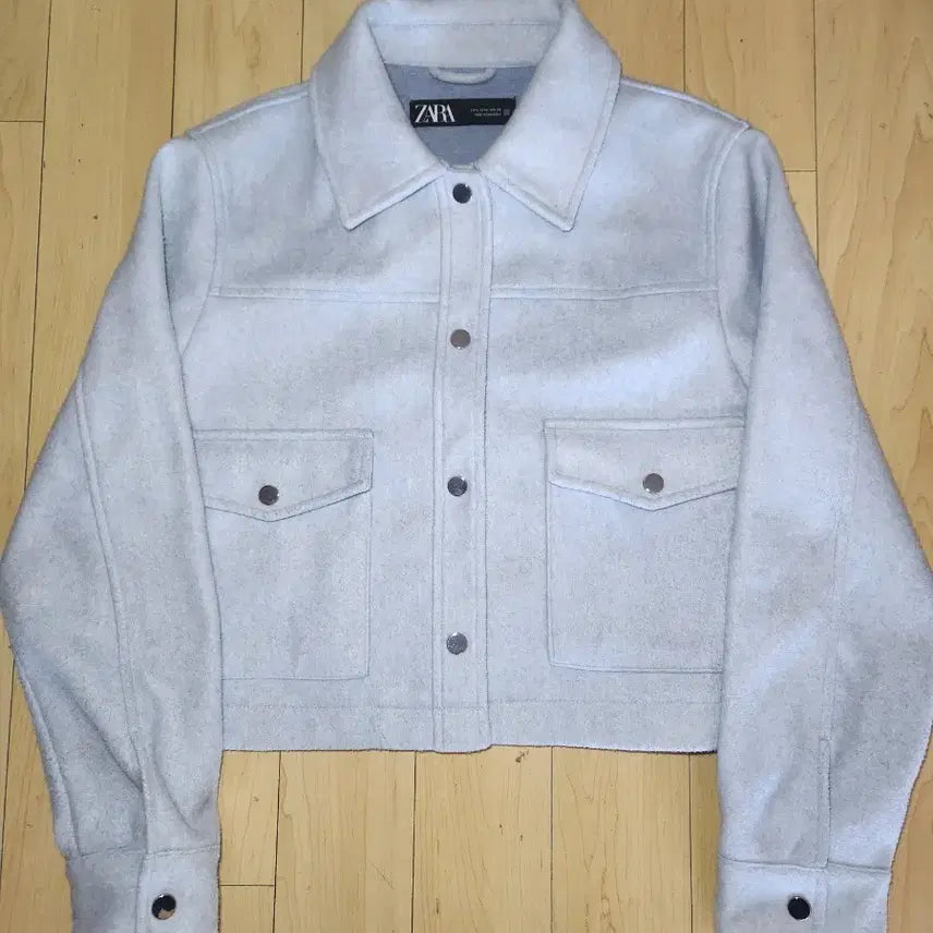 [BUNJANG] ZARA Crop Jacket Light Blue L / 자라 크롭 자켓 라이트블루 L
