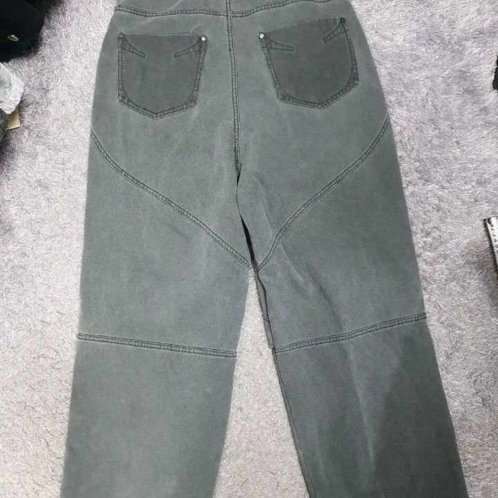 [BUNJANG] Unjimeke Denim Pants Grey Jeans M / 언지미크 바지 가먼트다이 워크 팬츠 그레이 m