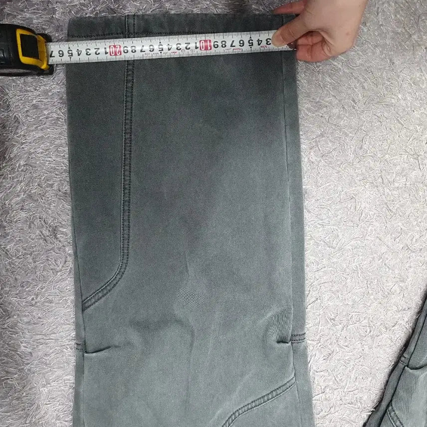 [BUNJANG] Unjimeke Denim Pants Grey Jeans M / 언지미크 바지 가먼트다이 워크 팬츠 그레이 m