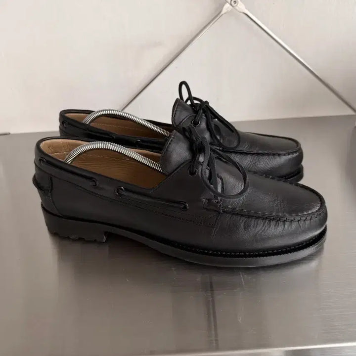 [BUNJANG] Parlour Black Calfskin Deck Shoes / 팔러 덱슈즈 43 Black Calfskin Deck Shoes