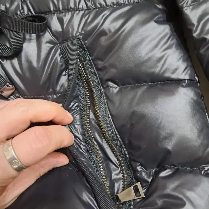 [BUNJANG] Black Lightweight Down Puffer Jacket / 블랙 경량 패딩 점퍼