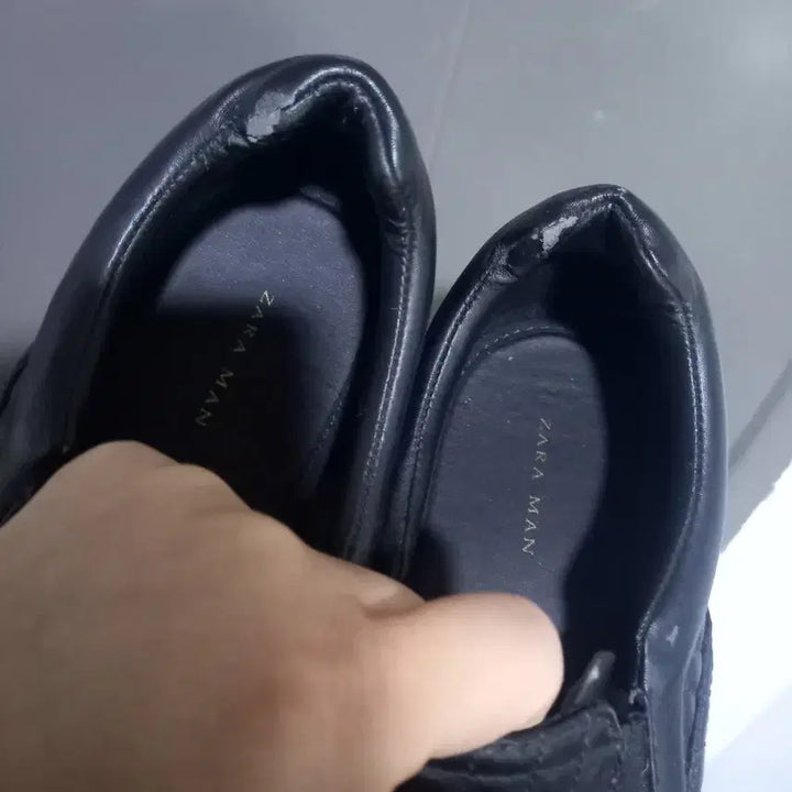 [BUNJANG] Zara Men Black Quilted Slip-on Shoes / 250-255 자라 맨 블랙 퀼팅 남성 슬립온구두 40