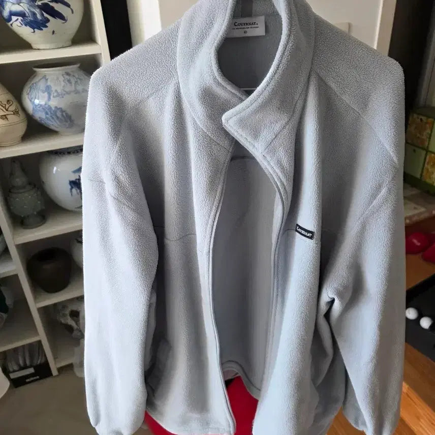 [BUNJANG] Covernat Fleece Jacket Ice Gray / 커버낫 플리스 자켓 아이스 그레이