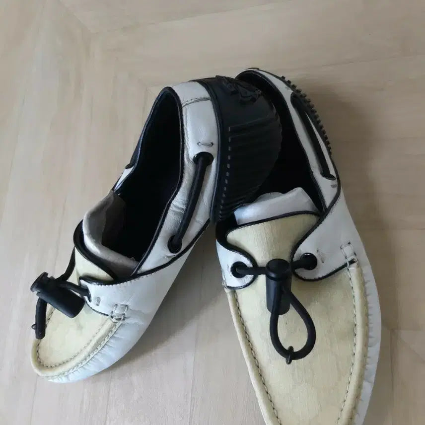 [BUNJANG] Gucci White Combo Boat Loafers / GUCCI  (정품) 화이트 콤비 보트 로퍼