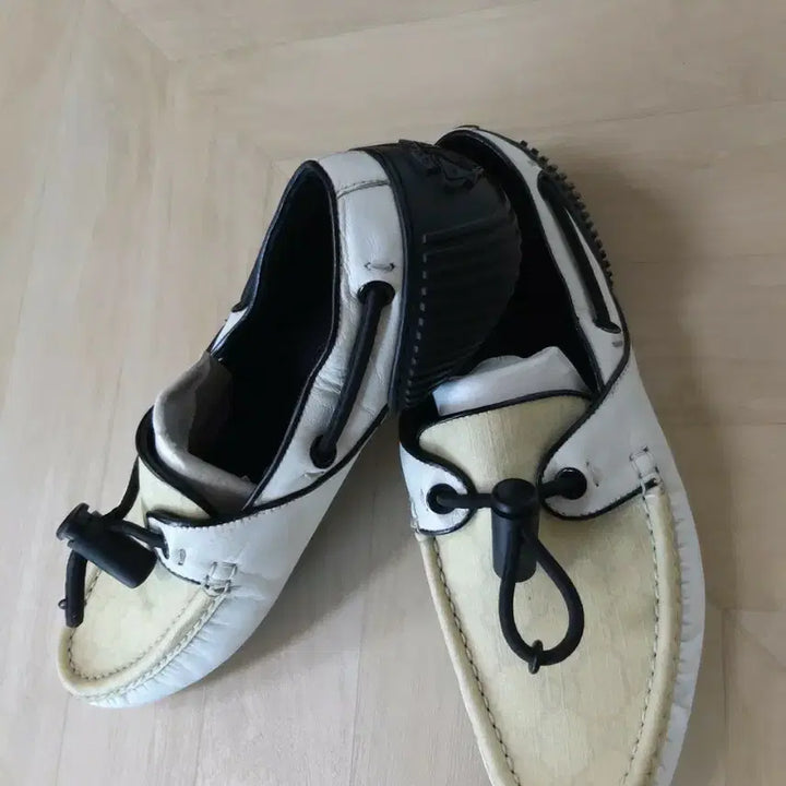 [BUNJANG] Gucci White Combo Boat Loafers / GUCCI  (정품) 화이트 콤비 보트 로퍼