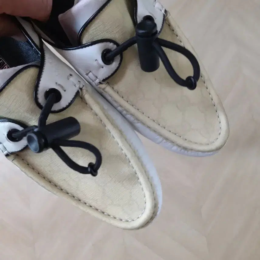 [BUNJANG] Gucci White Combo Boat Loafers / GUCCI  (정품) 화이트 콤비 보트 로퍼