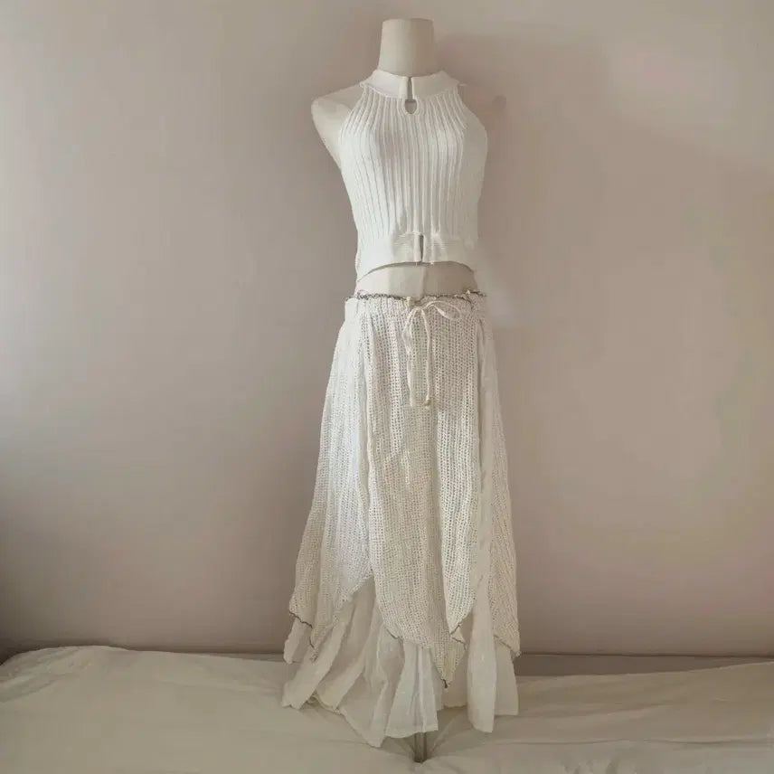 [BUNJANG] Vintage Mori Sawako Fairy Skirt Set / 빈티지 나시 빈티지 스커트 일본빈티지 페어리 스커트 모리 사와코 하구미