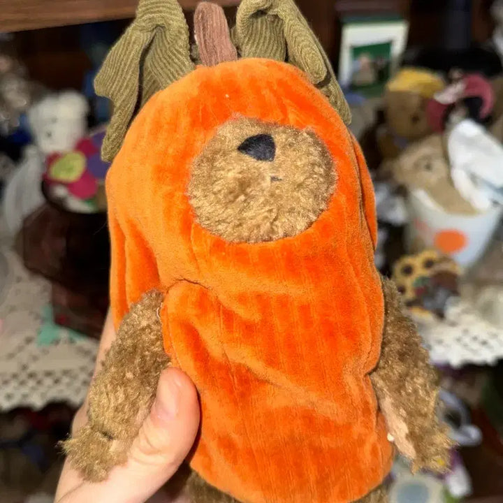 [BUNJANG] Boyds Bears Vintage Pumpkin Costume Teddy Bear / 보이즈베어 레어 빈티지 호박 코스튬 곰인형 테디베어