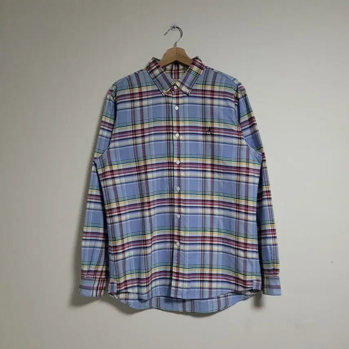 [BUNJANG] BEANPOLE Blue Check Shirt / (L) BEANPOLE 빈폴 블루 체크 셔츠 남방
