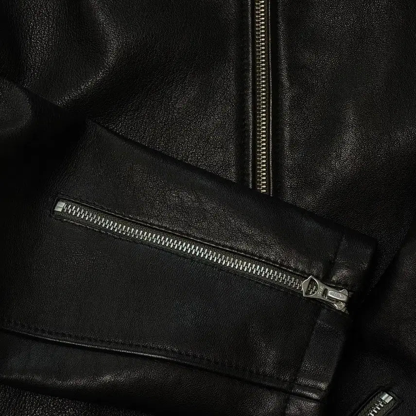 [BUNJANG] Dimskin Leather Black Leather Jacket L / 딤스킨 레더 블랙 가죽 자켓 L