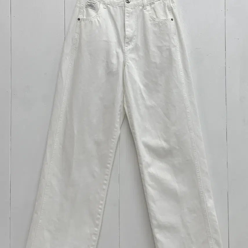 [BUNJANG] e.um.ki.im Minimal Wide White Pants / e.um.ki.im 미니멀 와이드 화이트 팬츠