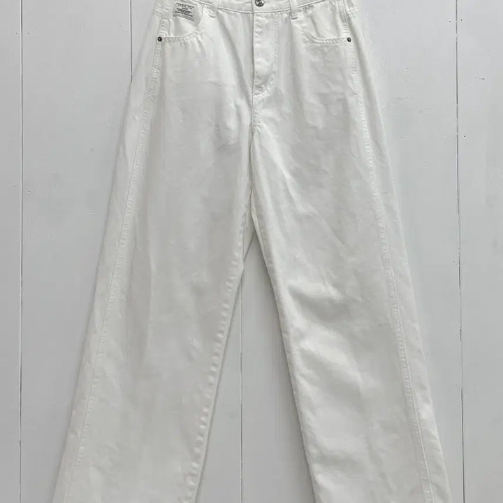 [BUNJANG] e.um.ki.im Minimal Wide White Pants / e.um.ki.im 미니멀 와이드 화이트 팬츠