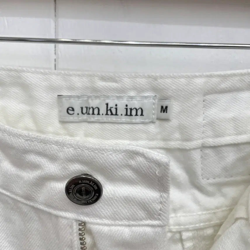 [BUNJANG] e.um.ki.im Minimal Wide White Pants / e.um.ki.im 미니멀 와이드 화이트 팬츠