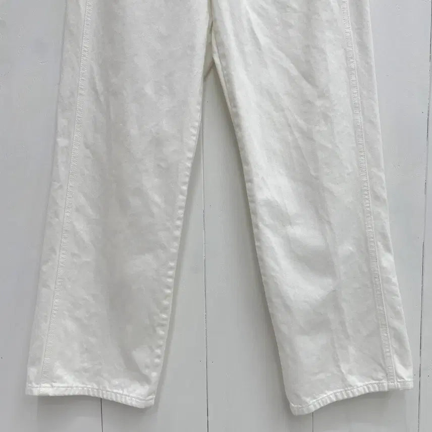 [BUNJANG] e.um.ki.im Minimal Wide White Pants / e.um.ki.im 미니멀 와이드 화이트 팬츠