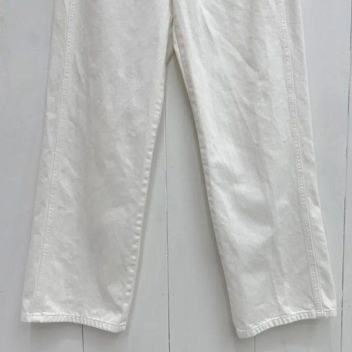 [BUNJANG] e.um.ki.im Minimal Wide White Pants / e.um.ki.im 미니멀 와이드 화이트 팬츠