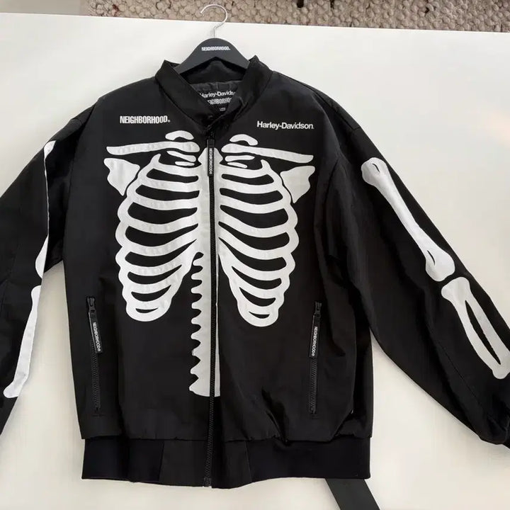 [BUNJANG] Neighborhood x Harley-Davidson Skull Print Jumper Jacket (Size L) / 네이버후드 할리데이비슨 / 새제품 / L사이즈