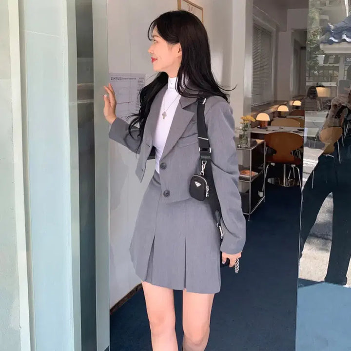 [BUNJANG] Dayroze Three-Piece Suit Set / 데이로제 쓰리피스(자켓, 스커트, 슬랙스)