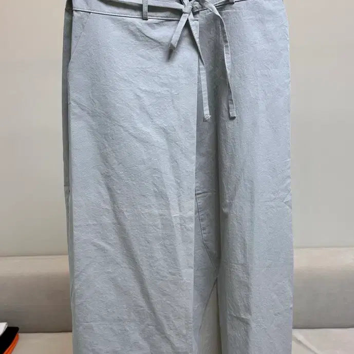[BUNJANG] Light Grey Wrap Skirt / 연그레이 랩스커트