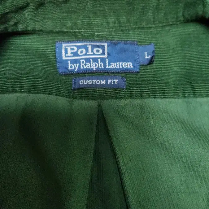 [BUNJANG] Polo Ralph Lauren Corduroy Custom Fit Shirt / 폴로 랄프로렌 코듀로이 커스텀핏 셔츠 그린 L 110사이즈