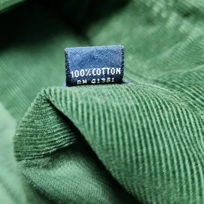 [BUNJANG] Polo Ralph Lauren Corduroy Custom Fit Shirt / 폴로 랄프로렌 코듀로이 커스텀핏 셔츠 그린 L 110사이즈