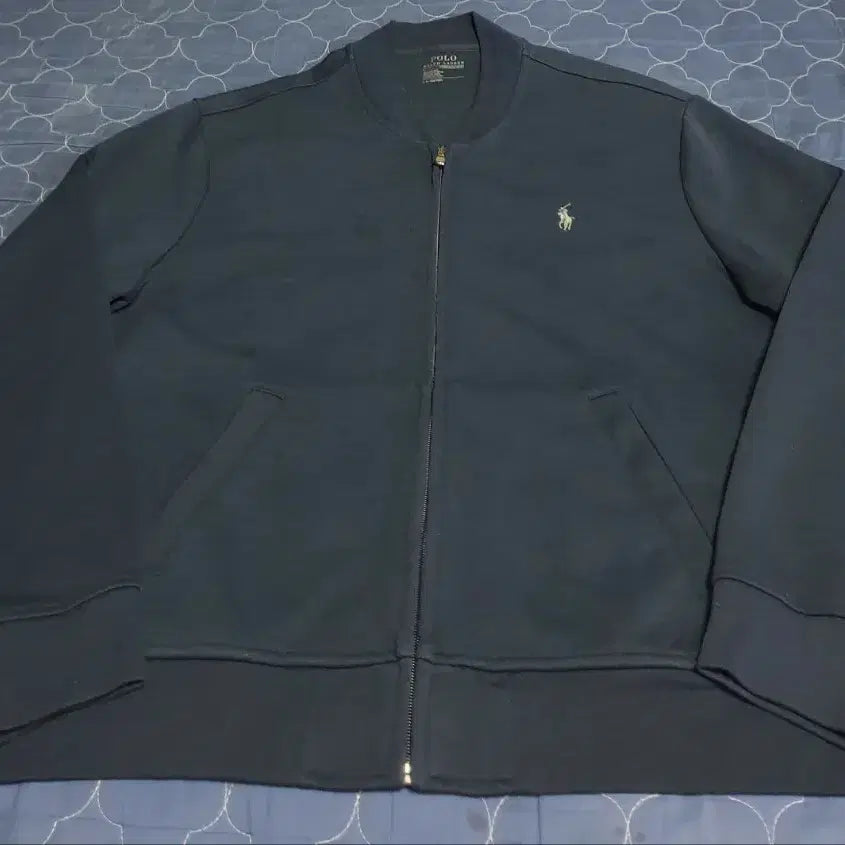 [BUNJANG] Polo Ralph Lauren Varsity Zip-Up Jersey Navy (L) / 폴로랄프로렌 스포티 바시티 집업 져지 네이비 (L)