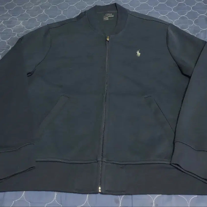 [BUNJANG] Polo Ralph Lauren Varsity Zip-Up Jersey Navy (L) / 폴로랄프로렌 스포티 바시티 집업 져지 네이비 (L)