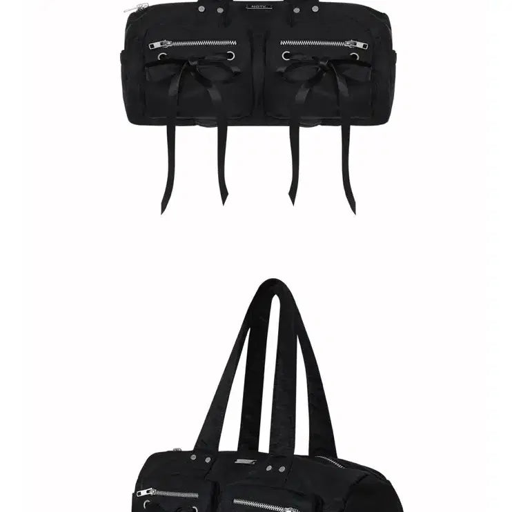 [BUNJANG] Not Knowing Double Ribbon Black Shoulder Bag / 낫노잉 더블리본백