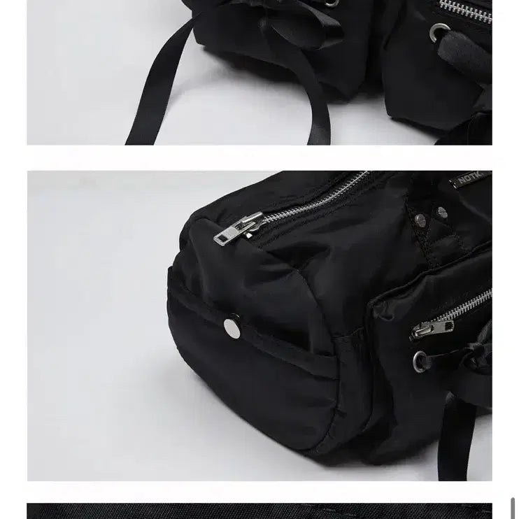 [BUNJANG] Not Knowing Double Ribbon Black Shoulder Bag / 낫노잉 더블리본백
