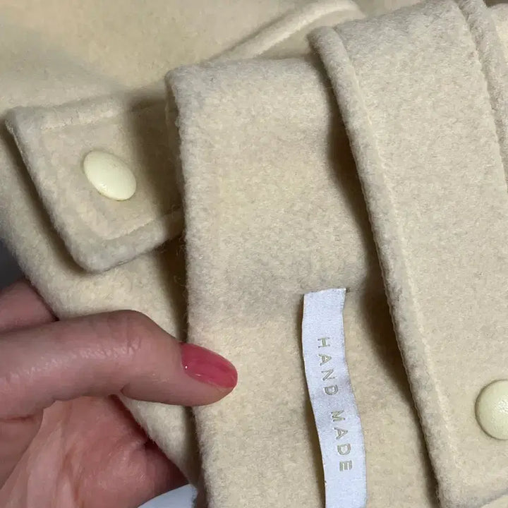 [BUNJANG] Ivory Short Coat Wool 90% / 아이보리색 숏 코트 울90