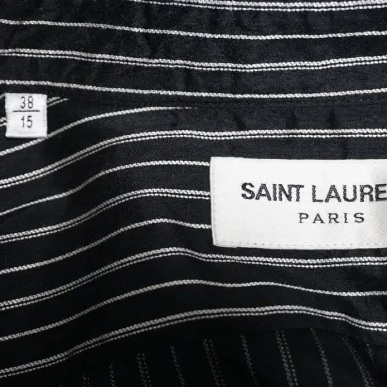 [BUNJANG] Saint Laurent 22aw Silk Striped Shirt / [이준호님 착용] 생로랑 22aw 실크 스트라이프 셔츠