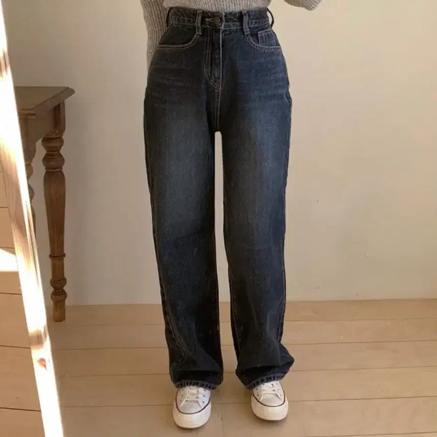 [BUNJANG] Hiniqu Wide Denim Jeans M / (새상품) 히니크 와이드 진청 청바지M
