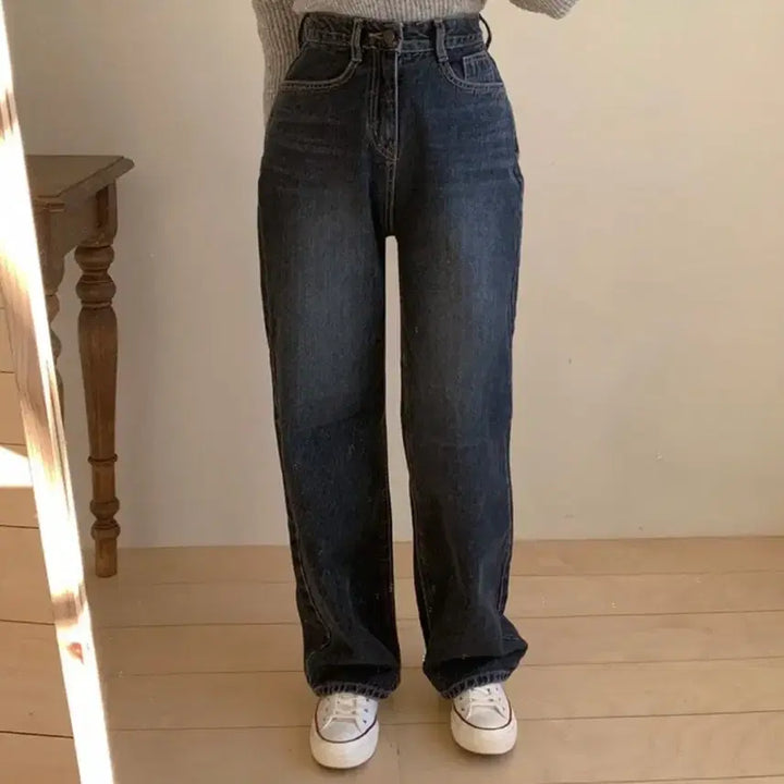 [BUNJANG] Hiniqu Wide Denim Jeans M / (새상품) 히니크 와이드 진청 청바지M