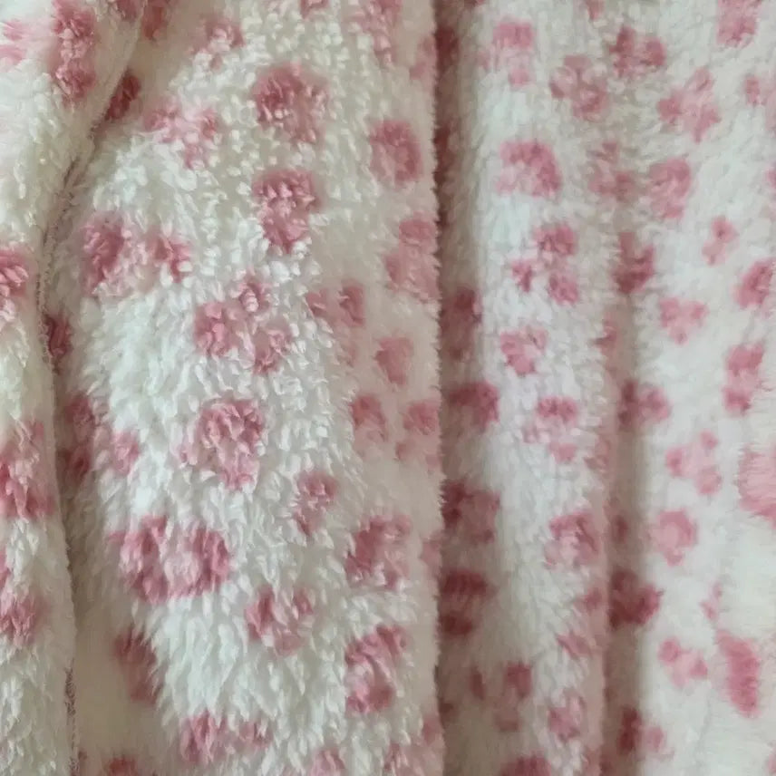 [BUNJANG] Pink Leopard Print Shower Robe Gown / 미착용 새상품 핑크 레오파드 여성 프리사이즈 샤워 로브가운 원피스 봄옷