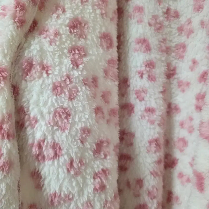[BUNJANG] Pink Leopard Print Shower Robe Gown / 미착용 새상품 핑크 레오파드 여성 프리사이즈 샤워 로브가운 원피스 봄옷