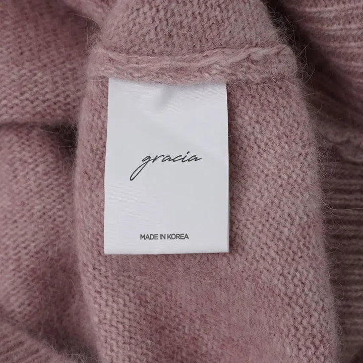 [BUNJANG] Gracia One-Shoulder Raccoon Knit Top / 그라시아 원숄더 라쿤 여리여리 니트 free